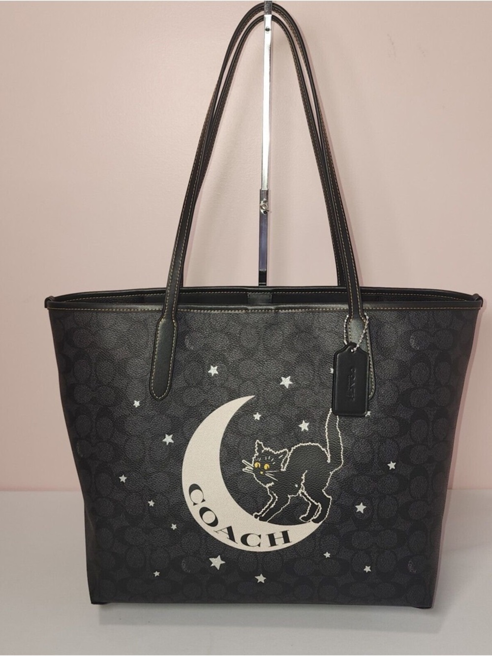 Coach Tote In Signature Canvas With Halloween Graphic Bag Purse